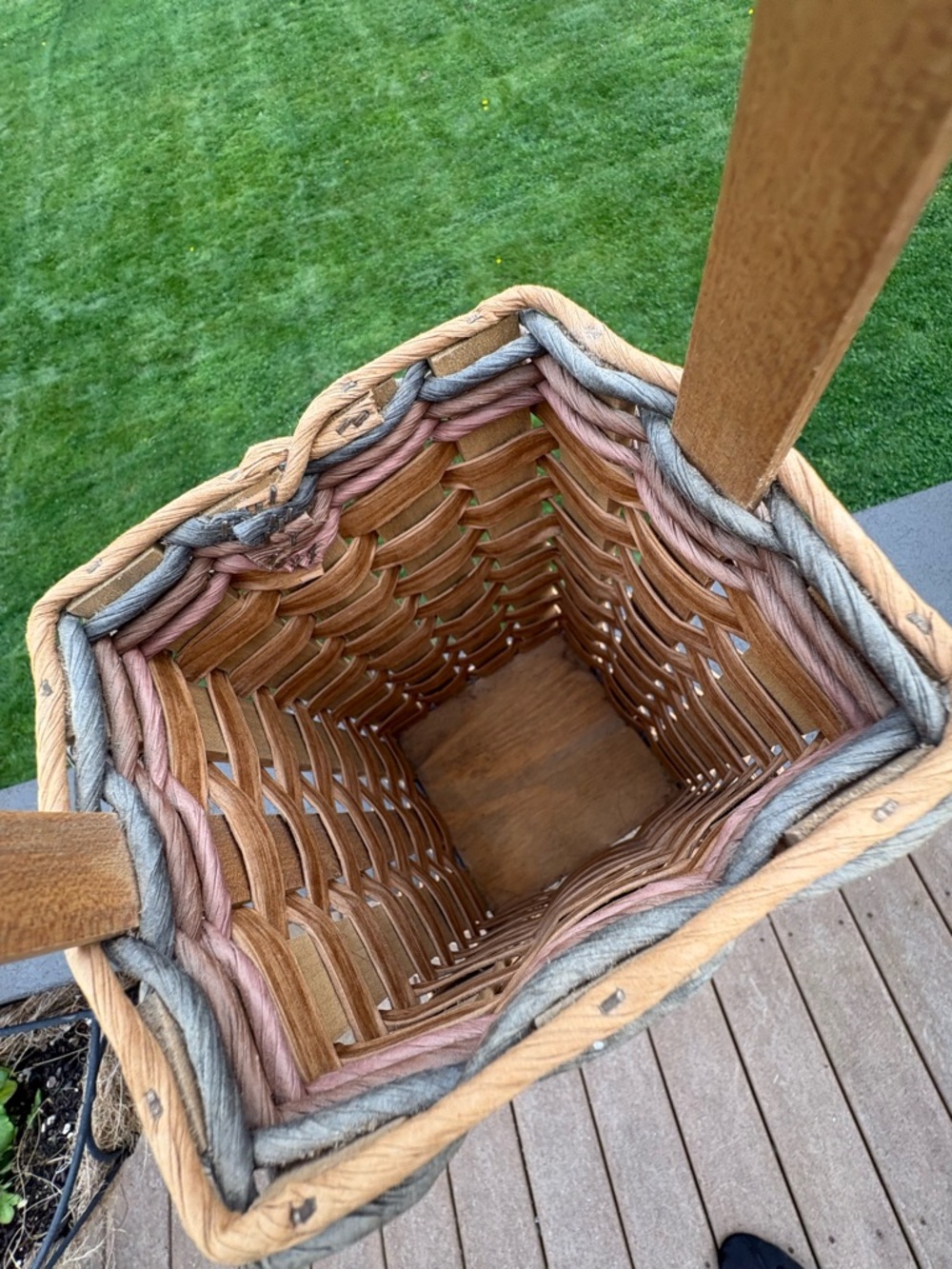 Vintage Behlens Handmade USA Apple Cheese Basket - 2001 - Picture 8 of 11